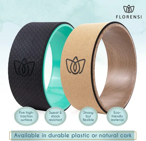 Miniatura 9 de Florensi Rueda de Yoga (Paquete de 3) – Estiramiento de Espalda y Rodillo de Espalda para Dolor de Espalda, Rodillo de Yoga para Relajación