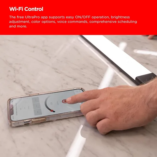 Miniatura 3 de UltraPro Luces inteligentes Wi-Fi de 36 pulgadas para debajo del gabinete, cambio de color, compatible con Alexa, funciona con Google Assistant