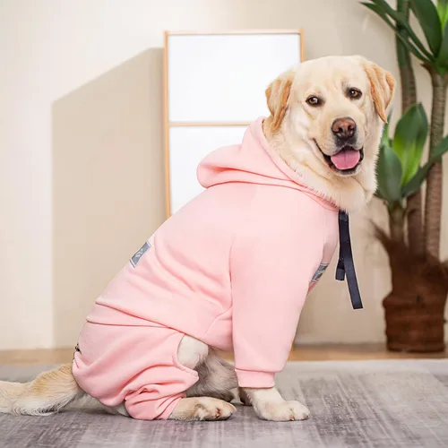 Miniatura 5 de Perro con capucha, abrigo de invierno para perros grandes y medianos, sin botones, de 9 patas, abrigo cálido con capucha, forro polar con capucha