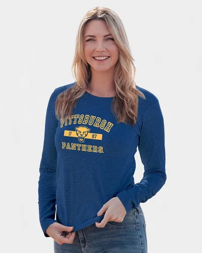 Miniatura 16 de Blue 84 NCAA - Camiseta de manga larga con licencia oficial de la NCAA para mujer, color del equipo atlético
