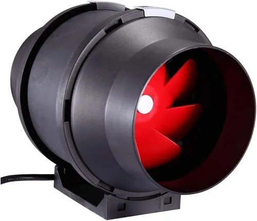 Ventilador de conducto en línea de 6 pulgadas con controlador de velocidad | 390 CFM | Ventilador en línea para ventilación de cultivo en interiores
