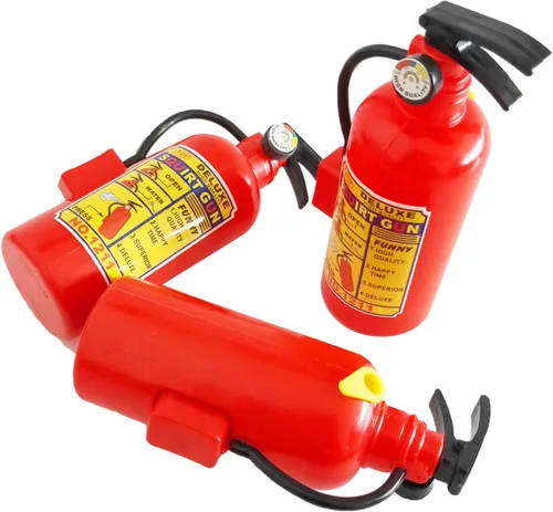 3 piezas de juguetes extintores de incendios realistas, chorros de agua de bomberos recargables de 4 pulgadas, mini rociadores de bomberos falsos,