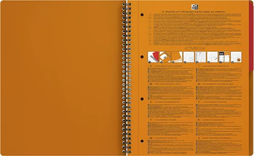 Miniatura 3 de Oxford International - Cuaderno activo con tapa de polietileno A4+, rayas estrechas con margen y perforado, incluye divisor reposicionable, 80