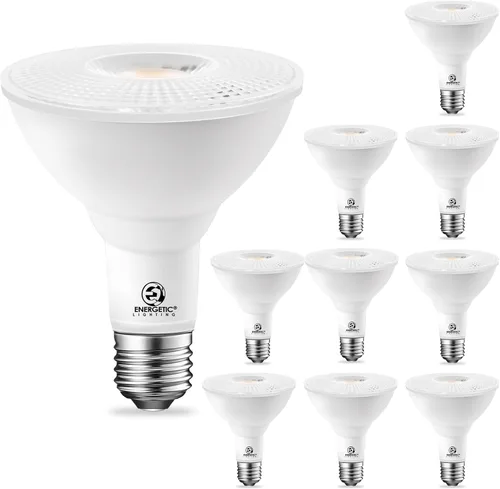 Miniatura 9 de Bombillas LED PAR30 de Energetic, luz de inundación para interiores y exteriores de 10 vatios (equivalente a 75 vatios), 3000 K blanco cálido, 1000