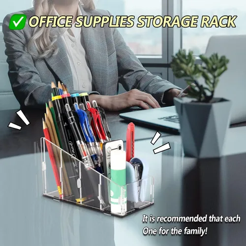 Miniatura 6 de Yes!Fresh Soporte organizador de control remoto de TV, 4 compartimentos, cepillo de maquillaje y soporte para lápices para aire acondicionado