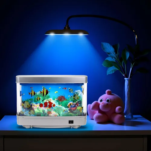 Miniatura 9 de Lightahead Lámpara artificial sensorial para acuario – Tanque de peces falsos virtuales LED con animación de vida marina en movimiento océano