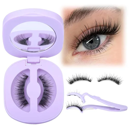 Miniatura 16 de LANFLOWER Pestañas postizas de aspecto natural 3D, pestañas de visón sintético esponjosas, pestañas de volumen de 0.787 in, pestañas hechas a mano