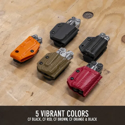 Miniatura 8 de Clip & Carry Kydex - Funda multiherramienta para cuero Wave & Wave + Plus, fabricada en Estados Unidos, funda para múltiples herramientas, funda
