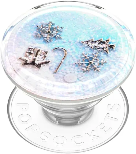 PopSockets Agarre adhesivo para teléfono, soporte, soporte para teléfono, Navidad - Tidepool Snowed In Nevado en