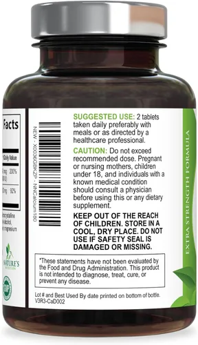 Miniatura 8 de Suplemento de calcio con vitamina D3-1200 mg de calcio por porción con D3 para una mejor absorción - Apoya la salud inmunológica, huesos y dientes