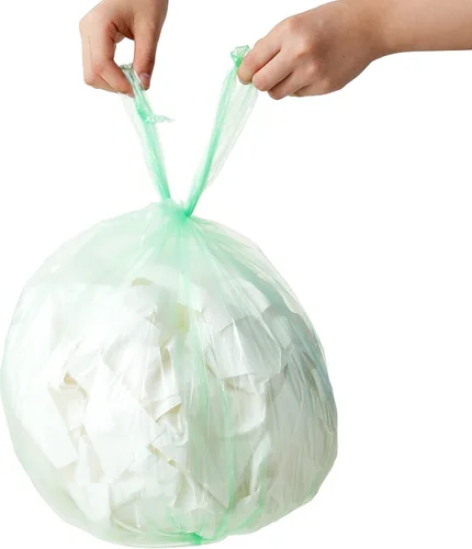 Miniatura 4 de Bolsa de basura de 2.6 galones, 150 unidades, bolsas de basura sin perfume con asa fuerte, se adaptan a cubos de basura de 10 litros, tres