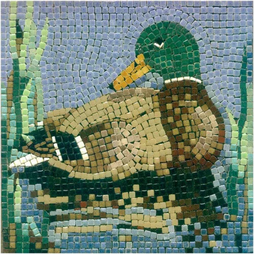 Miniatura 28 de Mosaicos hechos a mano fáciles con nuestro kit de manualidades de mosaico para adultos, delfín cuadrado de 7 pulgadas (20cm)