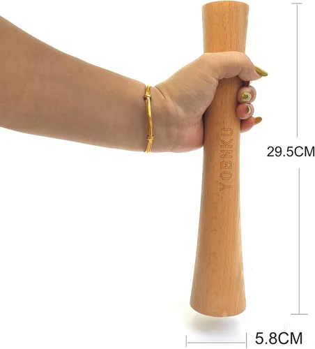 Miniatura 4 de Trituradora de madera de haya natural de 12 pulgadas para azucrut y tarros de masón, herramienta alimentaria para fermentación de col