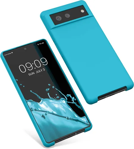 Miniatura 327 de kwmobile Funda Compatible con Google Pixel 6 Pro - Funda de teléfono de silicona TPU con acabado suave - Azul Arrecife