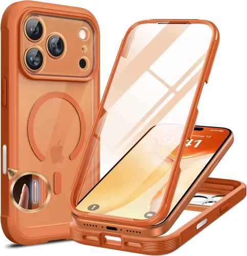 Miniatura 203 de Miracase Funda para iPhone 13 de 6.1 pulgadas, [sin burbujas] funda de teléfono de cuerpo completo con pantalla de vidrio completa integrada, sin