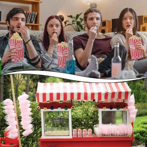 Miniatura 5 de 500 bolsas de papel para palomitas de maíz, bolsas pequeñas de esquina de 1 onza, porciones individuales para máquina de palomitas de maíz, fiesta