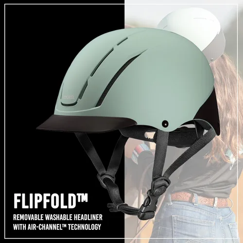 Miniatura 3 de Troxel Spirit Duratec Full Coverage Horse Riding Helmet, Low-Profile Adjustable Design, Safety Horseback Riding Gear Menta Duratec