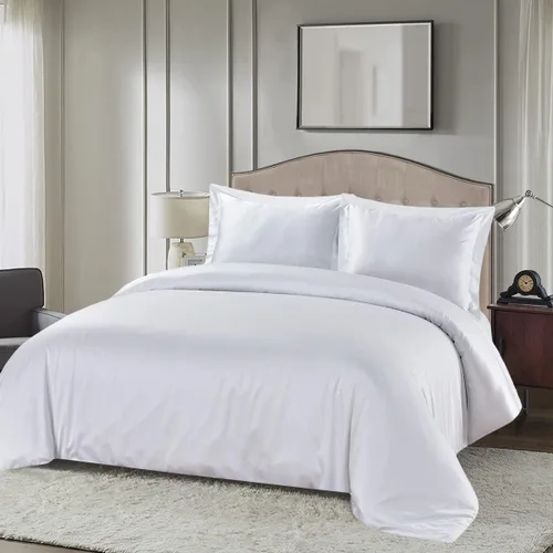 Miniatura 6 de Royal Hotel Bedding Funda de edredón suave y sedosa, viscosa hecha de mezcla de bambú y algodón, juego de funda de edredón de 3 piezas, Azul