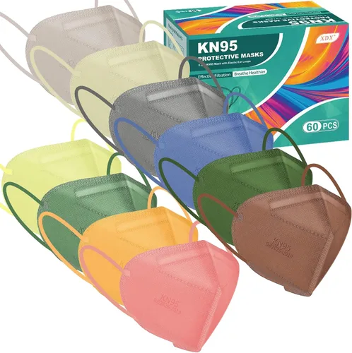 Miniatura 7 de XDX Mascarillas KN95 para niños, paquete de 50 mascarillas desechables negras envueltas individualmente, mascarillas KN95 de 5 capas para niños