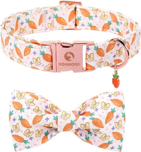 Miniatura 12 de DOGWONG Collar de perro arcoíris con bonito lazo para el Mes del Orgullo LGBT - Collar ajustable y cómodo para perros grandes, medianos y pequeños