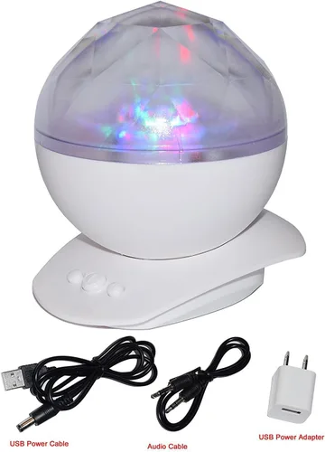 Miniatura 3 de Lámpara de proyección de luz de diamante colorido relajante con altavoz por Electronix Express