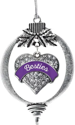 Miniatura 60 de Inspired Silver Adornos festivos de dije de corazón pave de plata con circonitas cúbicas