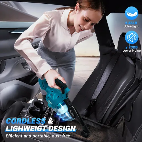 Miniatura 3 de Cordless Vacuum Compatible with Makita 18V Battery, Handheld Vacuum Cleaner for Home Car Hardwood Floor Carpet, Portable Shop Vacuum with Washable