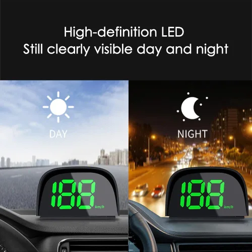 Miniatura 4 de Shkalacar Velocímetro Digital GPS para Coche, Pantalla HUD de Cabeza para Coche con Velocidad, Mph/Kmh, USB Plug and Play para Todos los Coches Verde