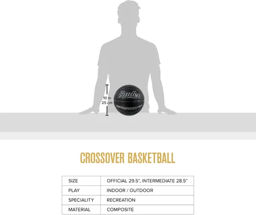 Miniatura 3 de Baden Crossover Composite Pelota De Baloncesto. Negro/Plata