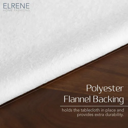 Miniatura 3 de Elrene Home Fashions Savannah - Mantel de vinilo bohemio con estampado de cachemira, resistente al agua y a las manchas con reverso de franela, 52 x