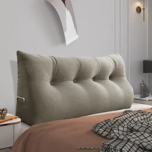 Miniatura 28 de Almohada de cabecero triangular - Almohada grande para cama de 3 en 1 como almohada de lectura en cuña, almohada grande para sofá o cama de día