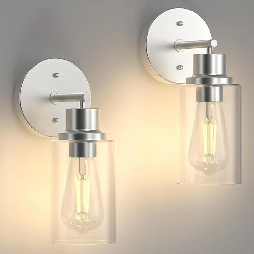 Miniatura 23 de Lámparas de Aplique de Pared para Dormitorio Baño, Iluminación Moderna de Tocador, Linternas de Montaje en Pared de Granja en Negro Mate