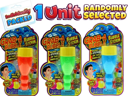 Miniatura 2 de JA-RU Mini soplador de burbujas de mano con solución de burbujas no tóxicas Burbujas táctiles para niños Juguete antiestrés para aliviar