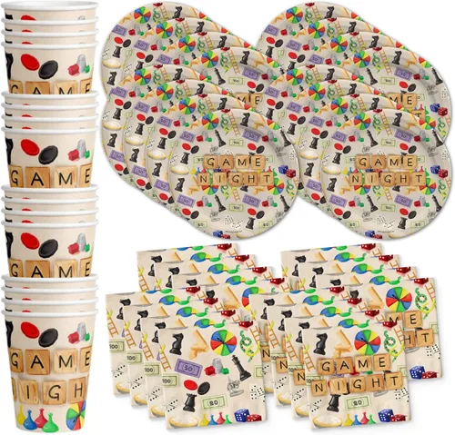 Miniatura 8 de Paintball - Juego de suministros para fiesta de cumpleaños, platos, servilletas, tazas, vajilla para 16