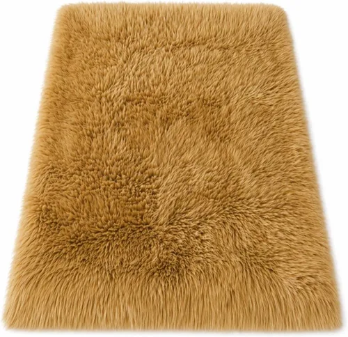 Miniatura 2 de LAMBZY Alfombra rectangular de piel de oveja sintética, súper suave, hipoalergénica, de felpa, lujosa alfombra de felpa sedosa para dormitorios