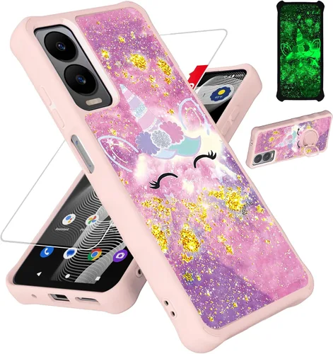 Miniatura 43 de jioeuinly JSF-DJS - Funda compatible con Nothing Phone 2a con protector de pantalla de vidrio templado, policarbonato duro + silicona suave, soporte