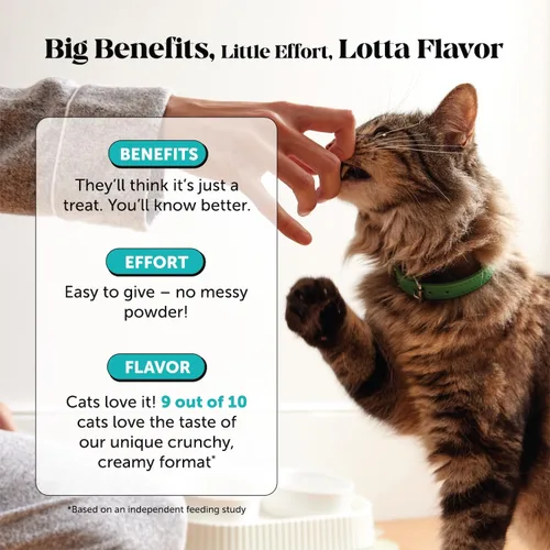 Miniatura 4 de Masticables calmantes para gatos - Alivio de la ansiedad en gatos + Ayuda a reducir el estrés - Apoyo del comportamiento y promueve la relajación