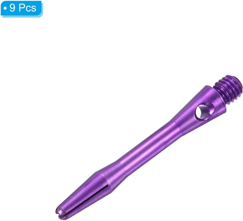 Miniatura 3 de PATIKIL Eje de dardo, rosca mediana 2BA de aluminio Dart Tallos de dardo Accesorios de lanzamiento de montaje para punta de acero Púrpura