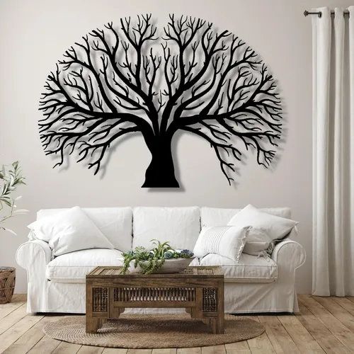 Miniatura 2 de Decoración de pared de metal, arte de pared de metal, arte de pared del árbol de la vida, decoración de pared de árbol genealógico, decoración
