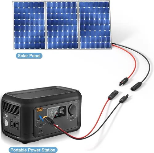 Miniatura 6 de ELFCULB Cable de carga solar de 10AWG a XT60, cable de extensión de panel solar para estación de energía portátil, River 600, generador solar