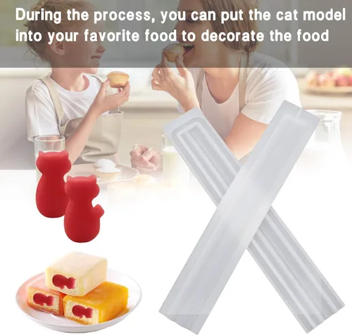 Miniatura 5 de Columna de tubo de gato Molde de jabón de silicona Vela Molde de pastel de caramelo de chocolate Insertar suministros de fabricación de jabón
