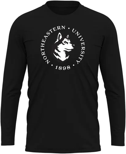 Miniatura 175 de Camisa deportiva de manga larga oficial de la NCAA Collegiate para hombre, colección negra con logotipo primario