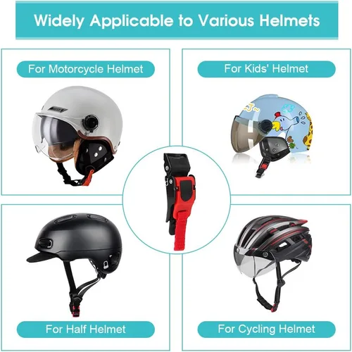Miniatura 5 de Yosoo Health Gear Hebilla para casco de liberación rápida, 3 piezas de correa para casco de motocicleta, hebilla de liberación rápida, desconexión
