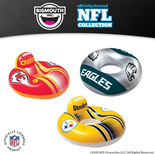 Miniatura 6 de BigMouth 42” Inflatable Pool Floats Officially Licensed NFL Fan Gear Merchandise Back Support Inner Tube for Adults and Teens