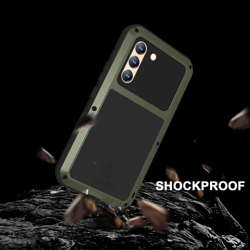 Miniatura 6 de LOVE MEI Funda militar resistente para Samsung Galaxy S22, con protector de pantalla de vidrio templado, a prueba de golpes, a prueba de polvo, a