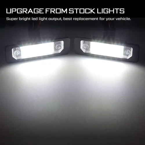 Miniatura 2 de Lámparas LED para placa de matrícula compatibles con Ford Flex 2009 a 2019, Focus 2008 a 2011, Fusion 2006 a 2012, 6000K Blanco - Paquete de 2