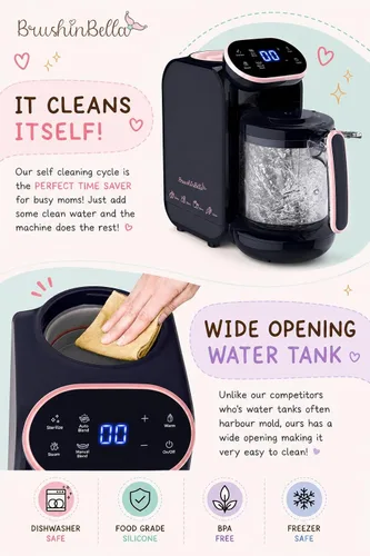 Miniatura 5 de Baby Food Maker 5 en 1 Procesador de alimentos para bebés con bandeja de sopa, máquina para hacer puré de bebé, molinillo, vaporizador, pantalla