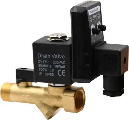 Compresor de aire válvula de drenaje electrónico controlador temporizador 220v tanque de almacenamiento de gas automático 4 puntos válvula solenoide