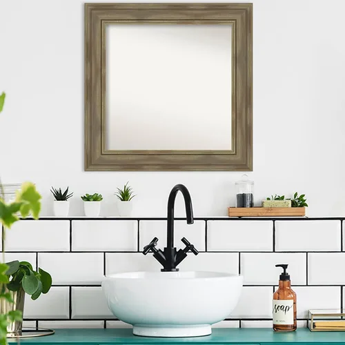 Miniatura 4 de Amanti Art Espejo personalizado, espejo de baño Alexandria Greywash, espejo de pared o espejo de tocador de baño sobre el fregadero