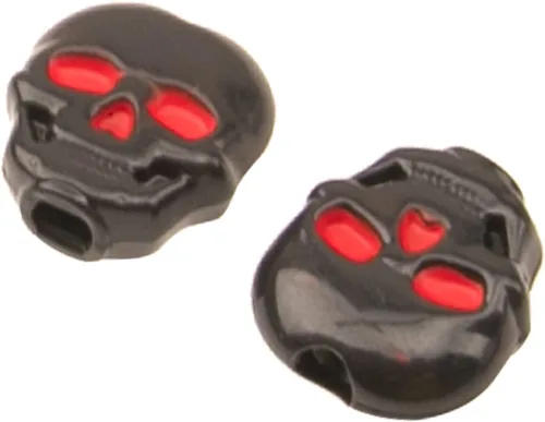 Miniatura 2 de 6 tapas de clavija de afinación de guitarra Yootones con forma de calavera, botón compatible con guitarra folk, eléctrica y acústica (negro)